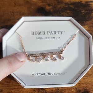 Love That Lasts Diamond Cubic Zirconia Rose Gold Plating 18" + 2.5" extender